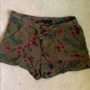Anthropologie tie waist linen shorts